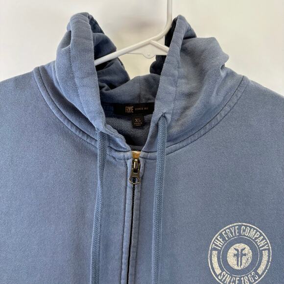 FRYE Full Zip Hoodie Bering Sea Cotton Graphic Logo Size XL Casual Streetwear - Picture 3 of 15